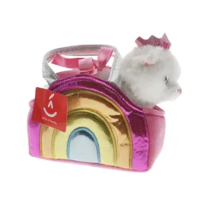 Fancy Pal Royal Cat in Rainbow Bag