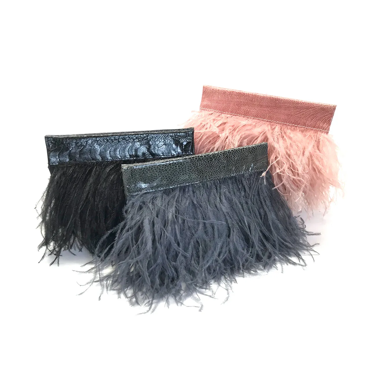 Feather Clutch