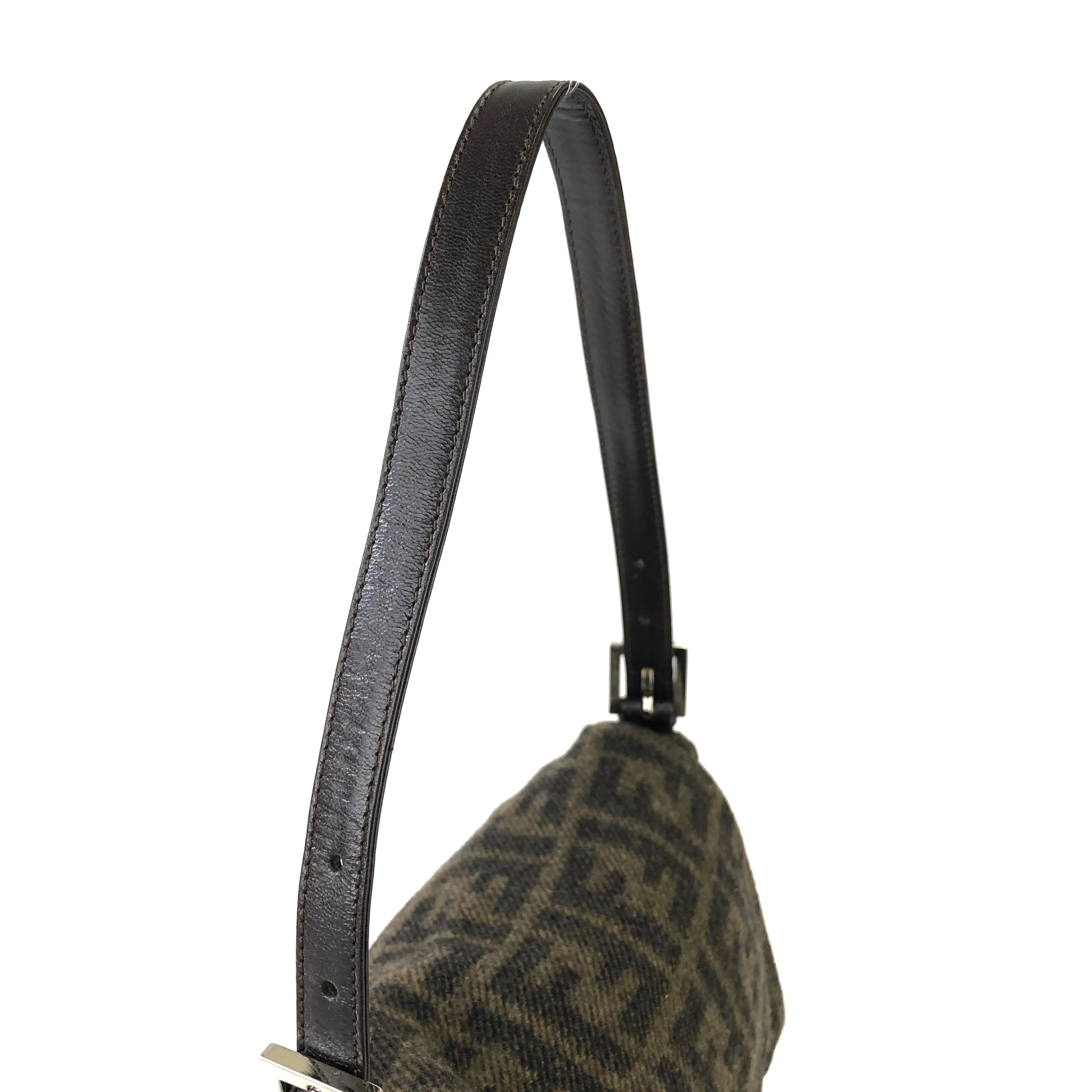 FENDI Zucca Bucket Wool Shoulder bag Handbag Brown Vintage Old h7skhg