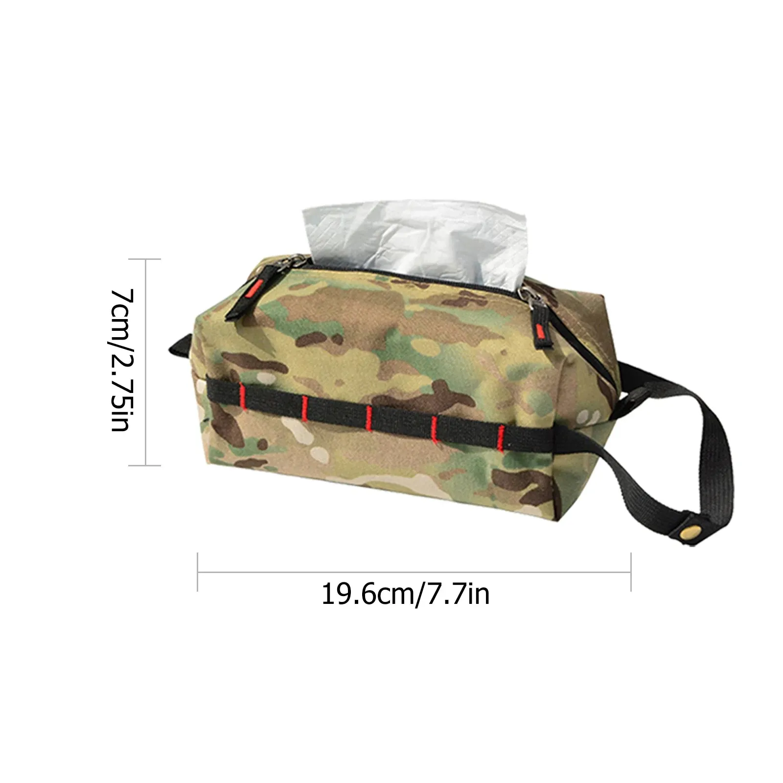 Foldable Ethnic Style Hanging Camping Toilet Paper Holder - Portable and Stylish Outdoor Storage Box for Camping and Hiking