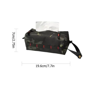 Foldable Ethnic Style Hanging Camping Toilet Paper Holder - Portable and Stylish Outdoor Storage Box for Camping and Hiking