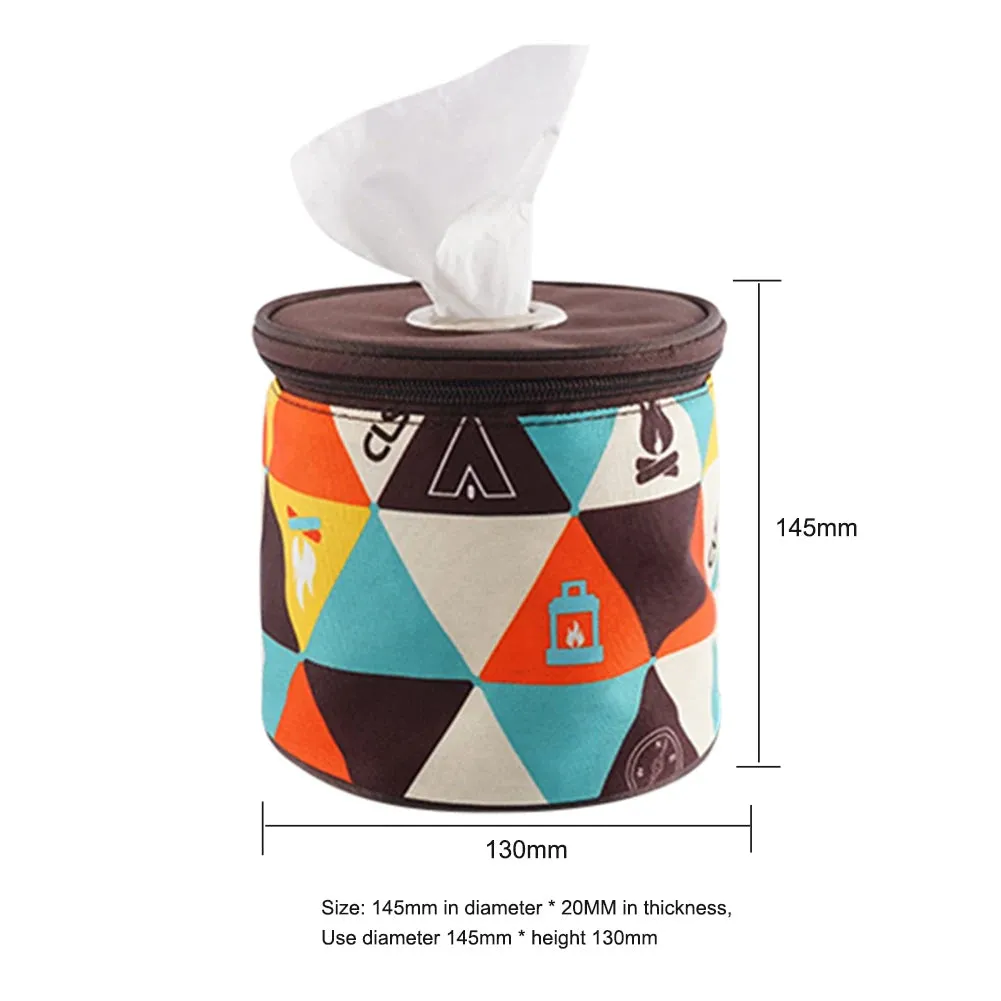 Foldable Ethnic Style Hanging Camping Toilet Paper Holder - Portable and Stylish Outdoor Storage Box for Camping and Hiking