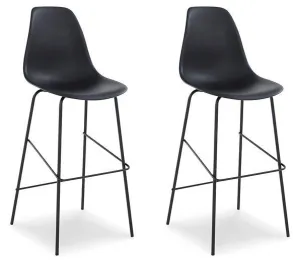 Forestead Black Bar Height Bar Stool (Set of 2)