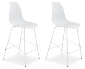 Forestead White Counter Height Bar Stool (Set of 2)