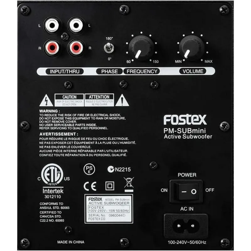 Fostex PM-SUBmini2 Active Subwoofer