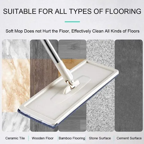 Free Hand Washing Magic Automatic Spin Mop 2 Washable Microfiber Pads
