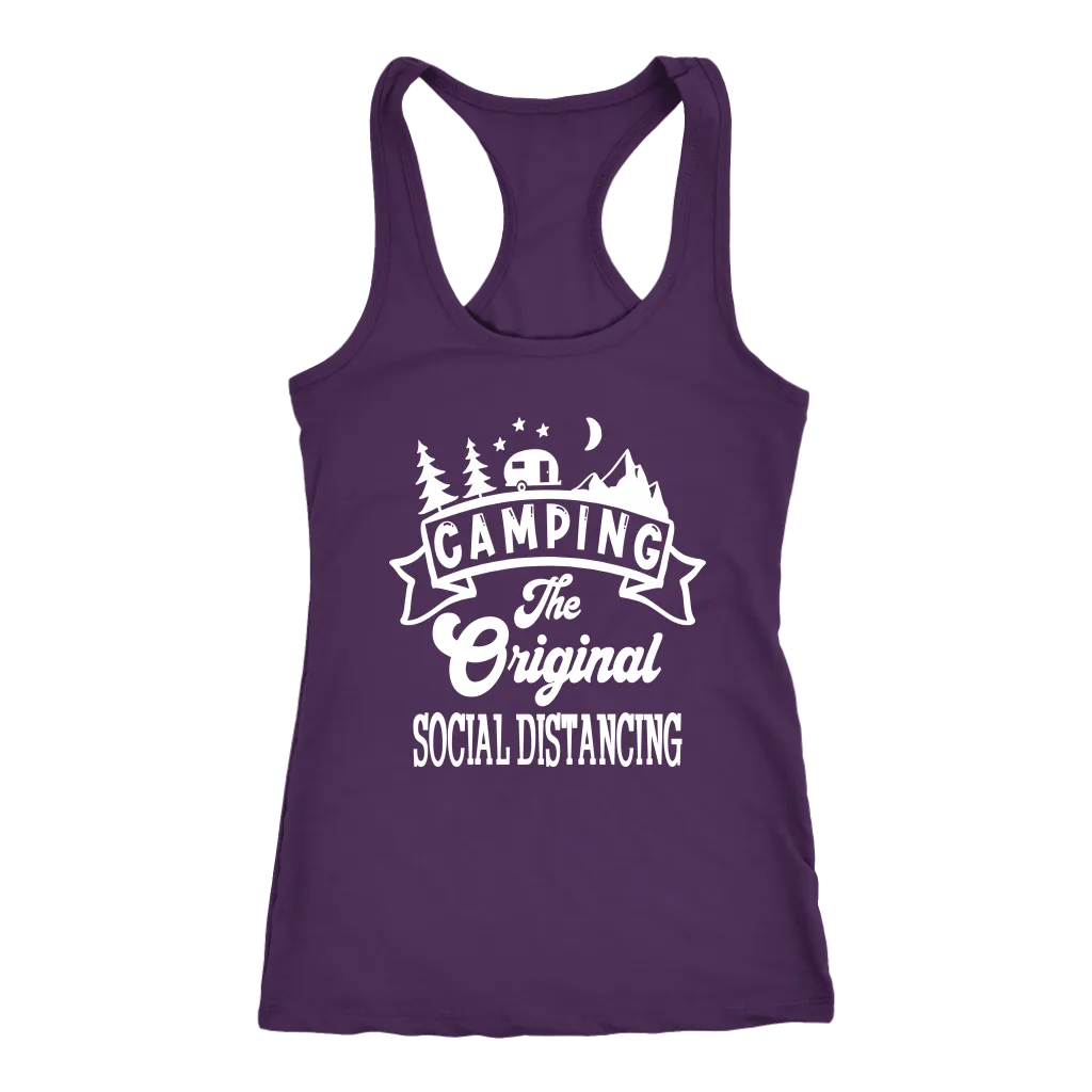 Funny "Camping The Original Social Distancing" Shirts and Hoodies