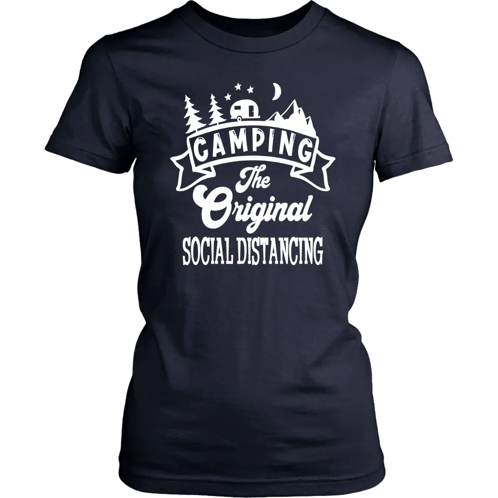Funny "Camping The Original Social Distancing" Shirts and Hoodies