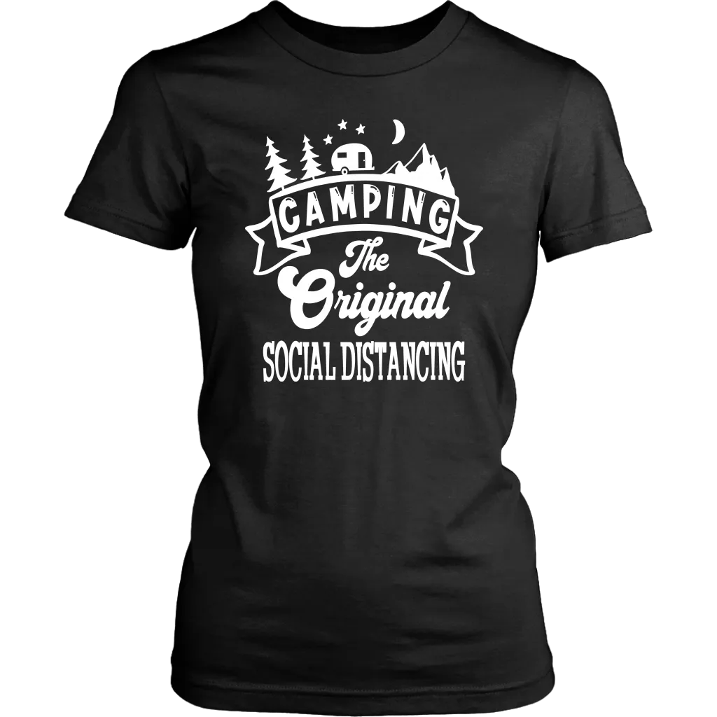 Funny "Camping The Original Social Distancing" Shirts and Hoodies