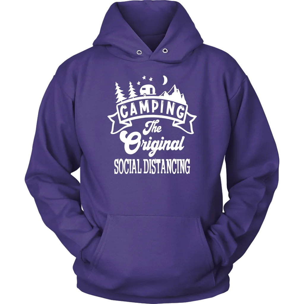 Funny "Camping The Original Social Distancing" Shirts and Hoodies