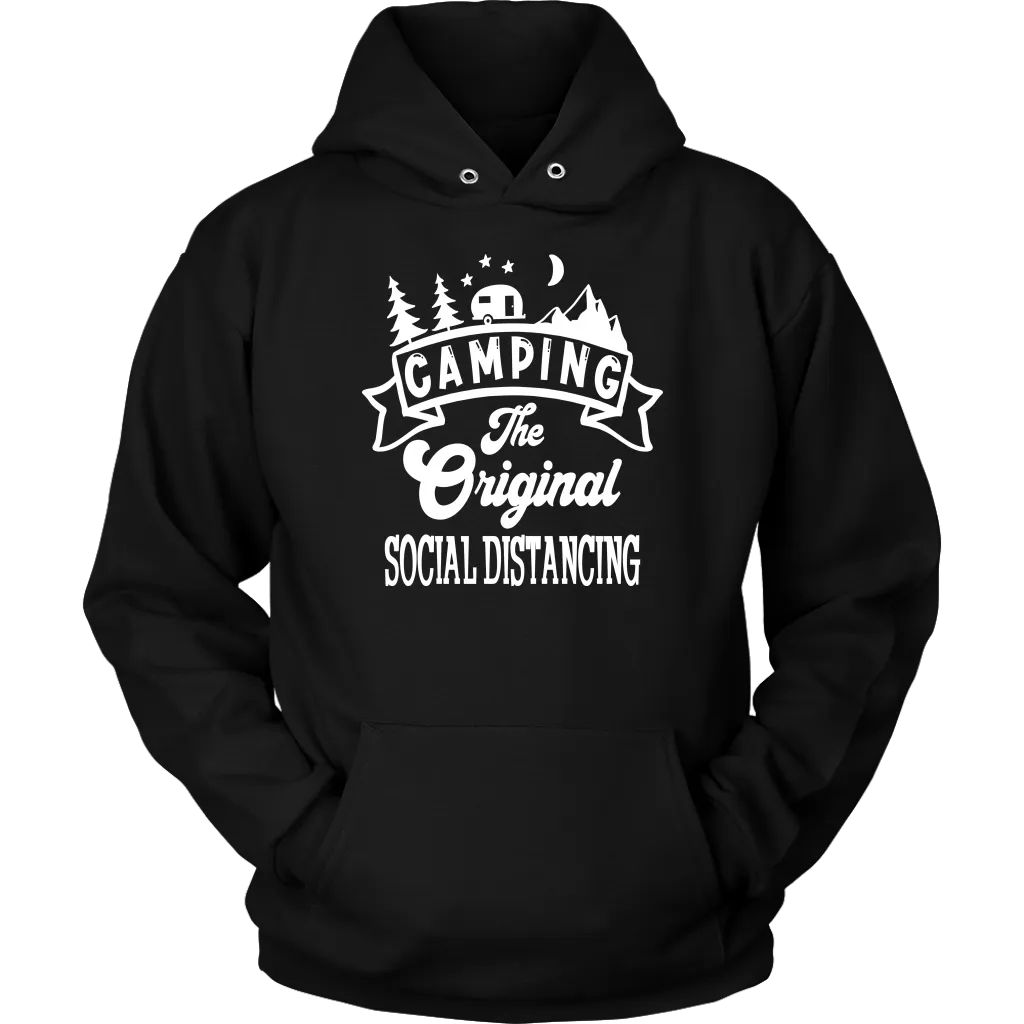Funny "Camping The Original Social Distancing" Shirts and Hoodies