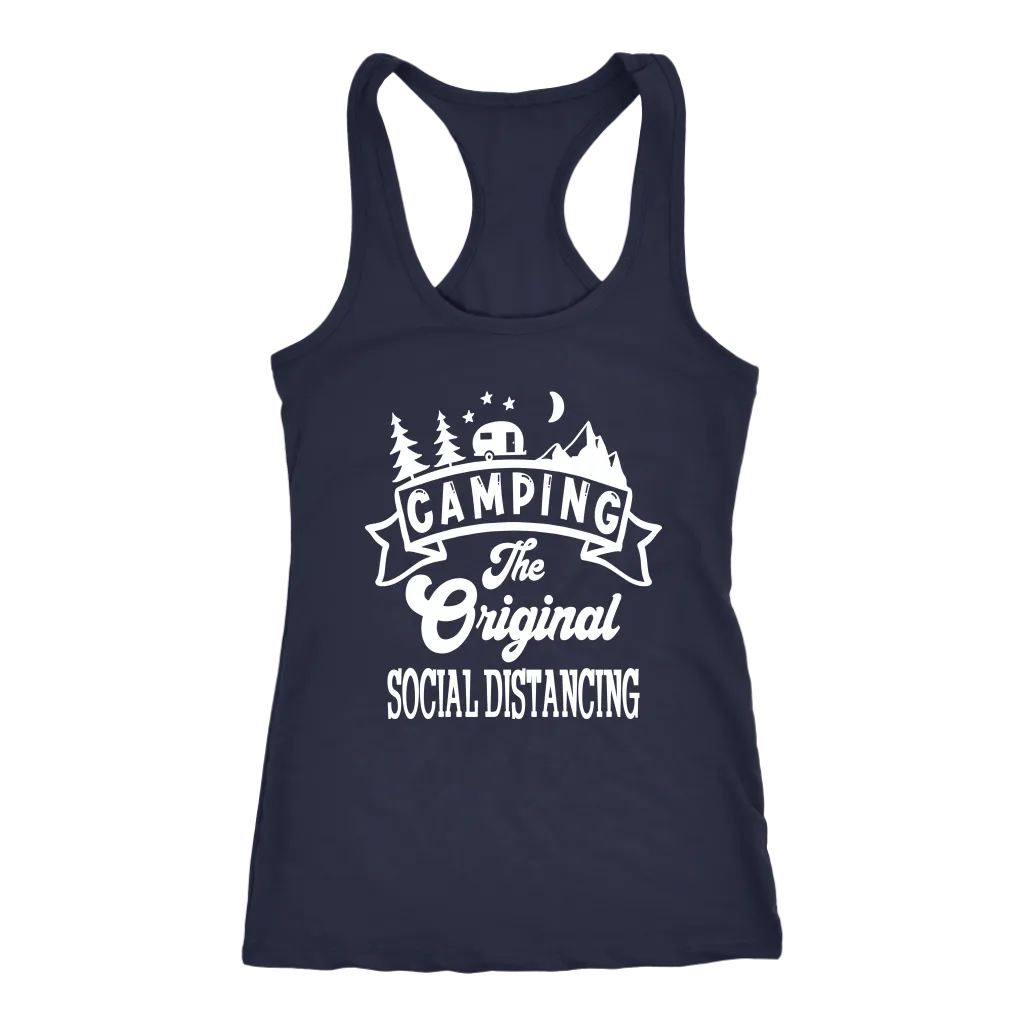 Funny "Camping The Original Social Distancing" Shirts and Hoodies