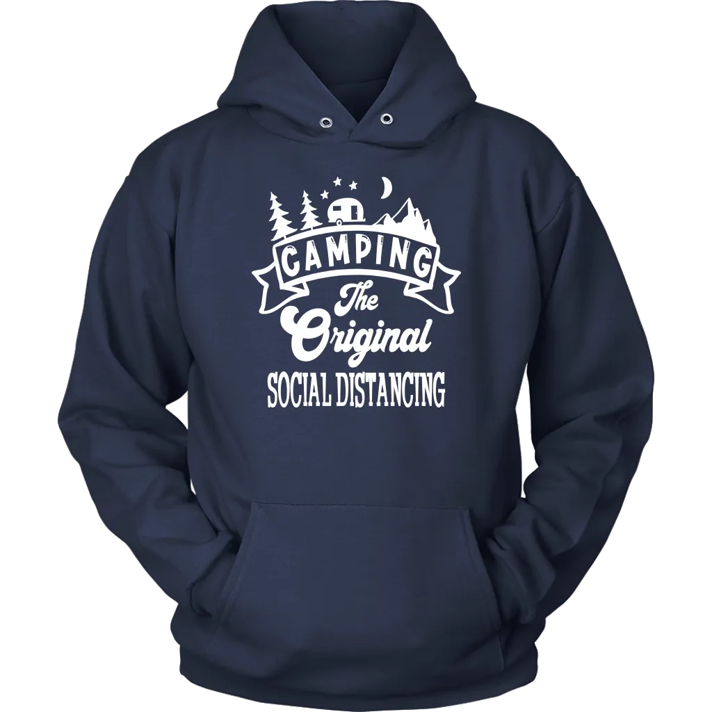 Funny "Camping The Original Social Distancing" Shirts and Hoodies