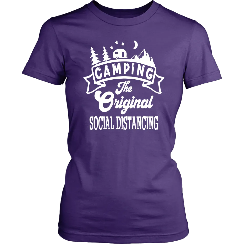 Funny "Camping The Original Social Distancing" Shirts and Hoodies