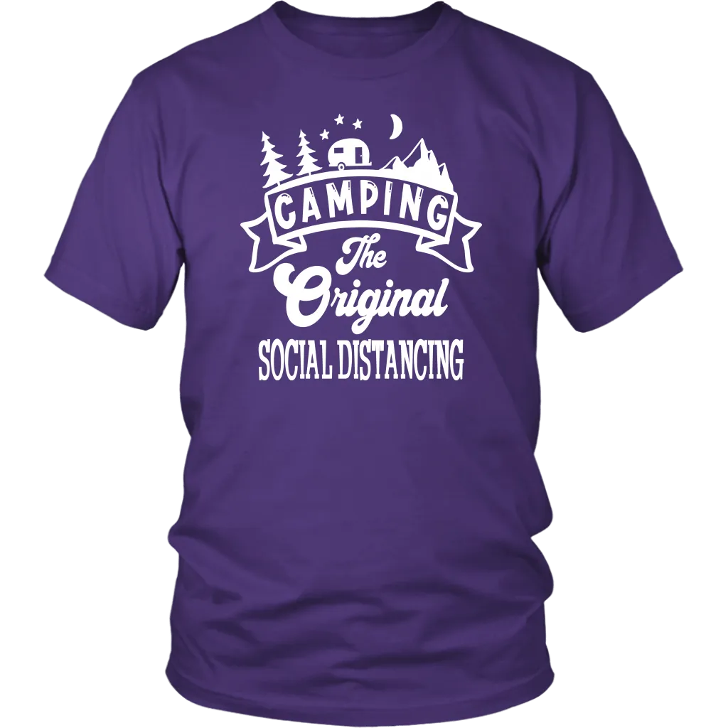 Funny "Camping The Original Social Distancing" Shirts and Hoodies