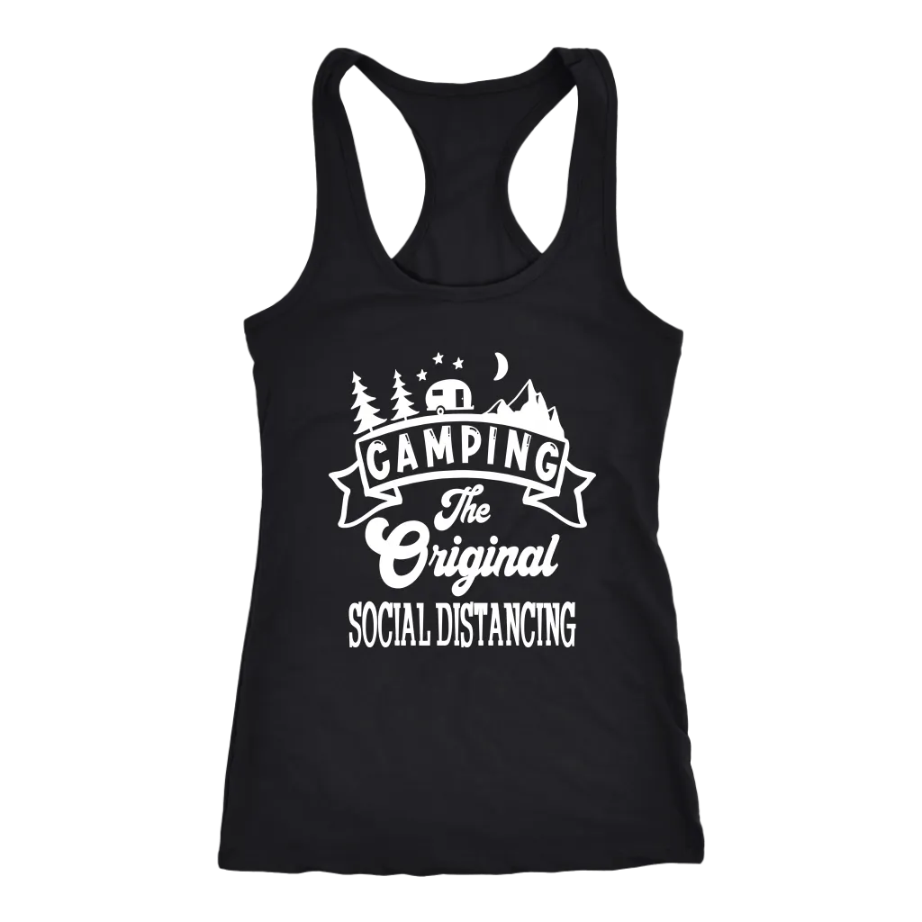 Funny "Camping The Original Social Distancing" Shirts and Hoodies