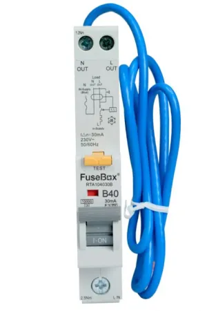 FuseBox RTA104030B 40A B Curve 10kA 30mA Type A RCBO