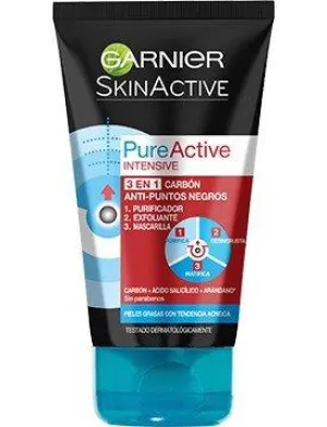 Garnier Pure Active Limpiador 3en1 Carbón