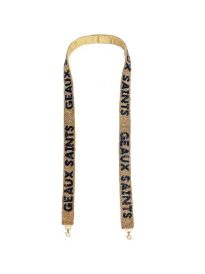 Geaux Saints Beaded Strap - Gold