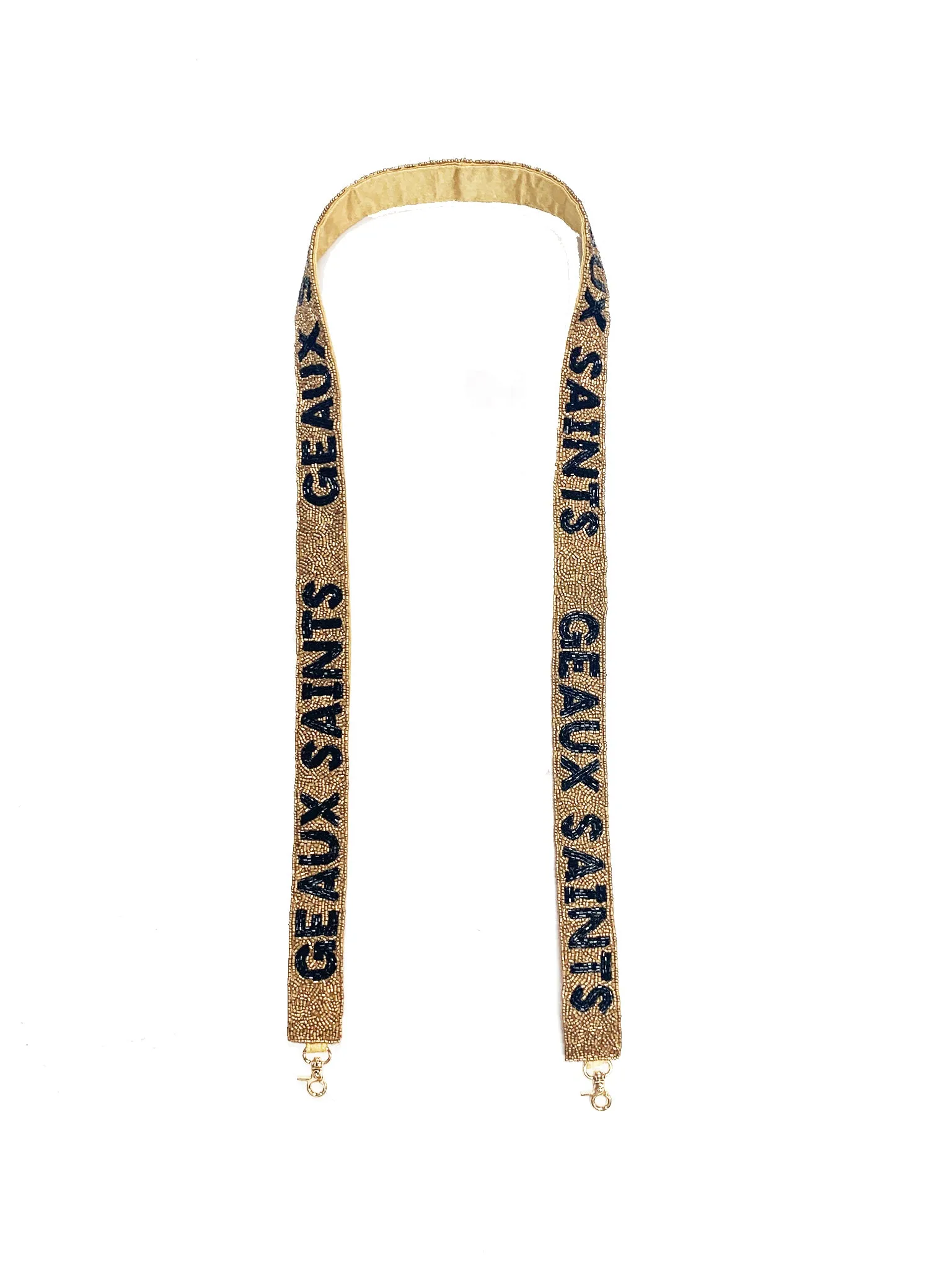 Geaux Saints Beaded Strap - Gold