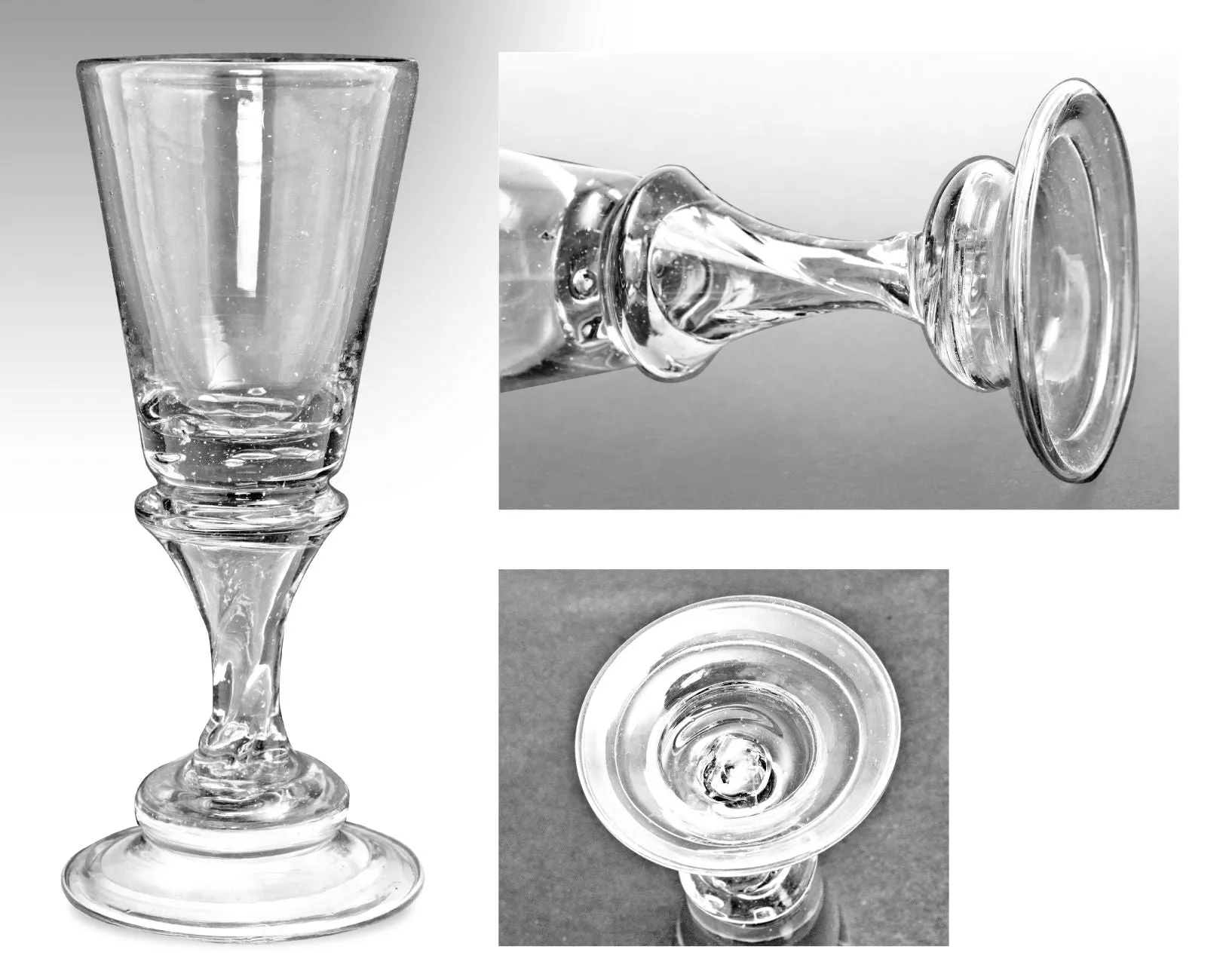 Georgian balustroid wine glass