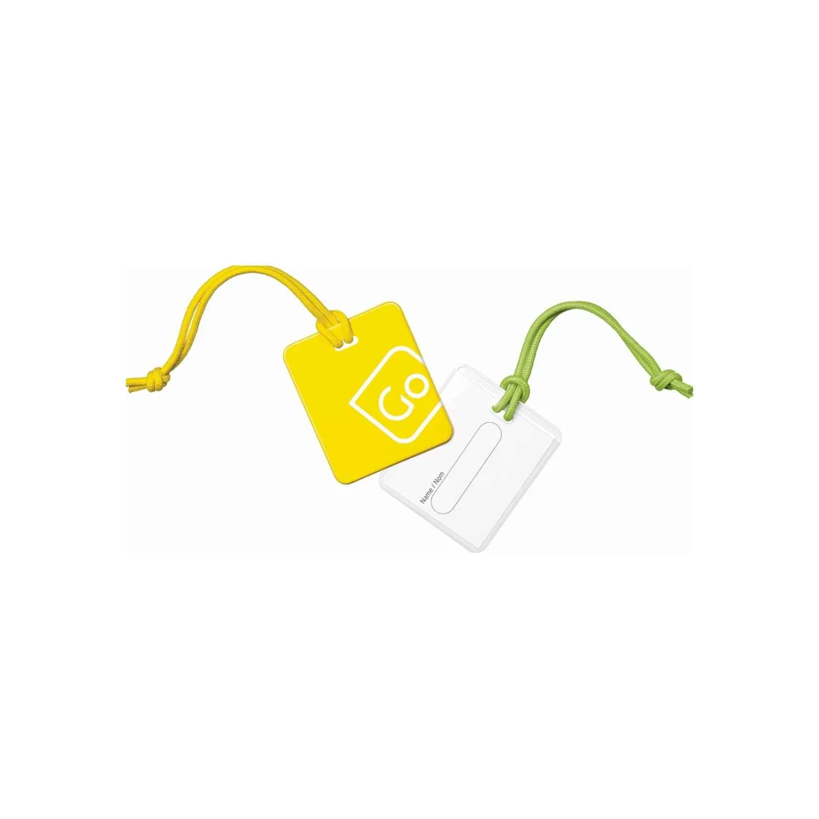 Go Travel Luggage Tags Twin Pack Yellow/Green