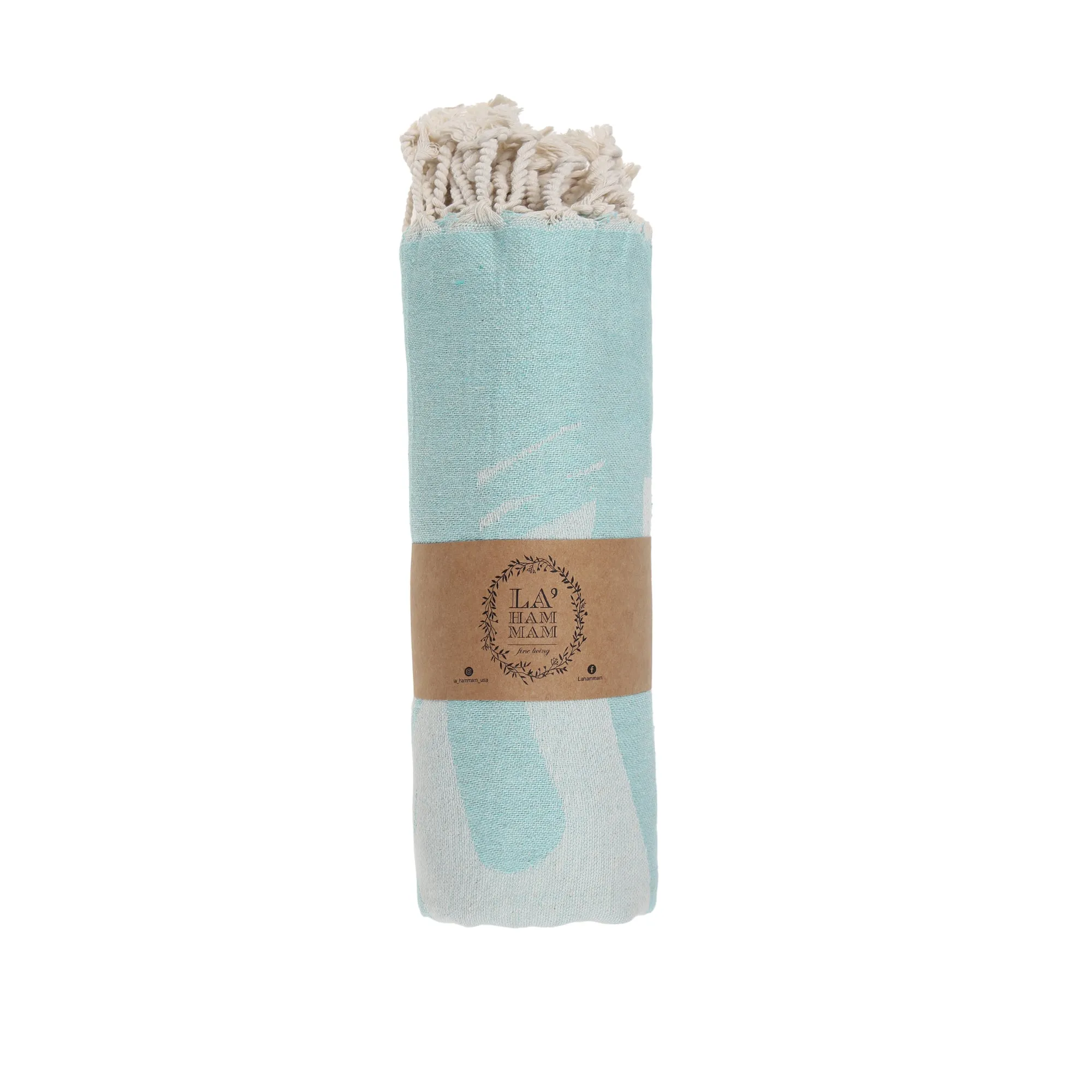 Go with the flow Peshtemal Pure Cotton Beach Towel by La'Hammam