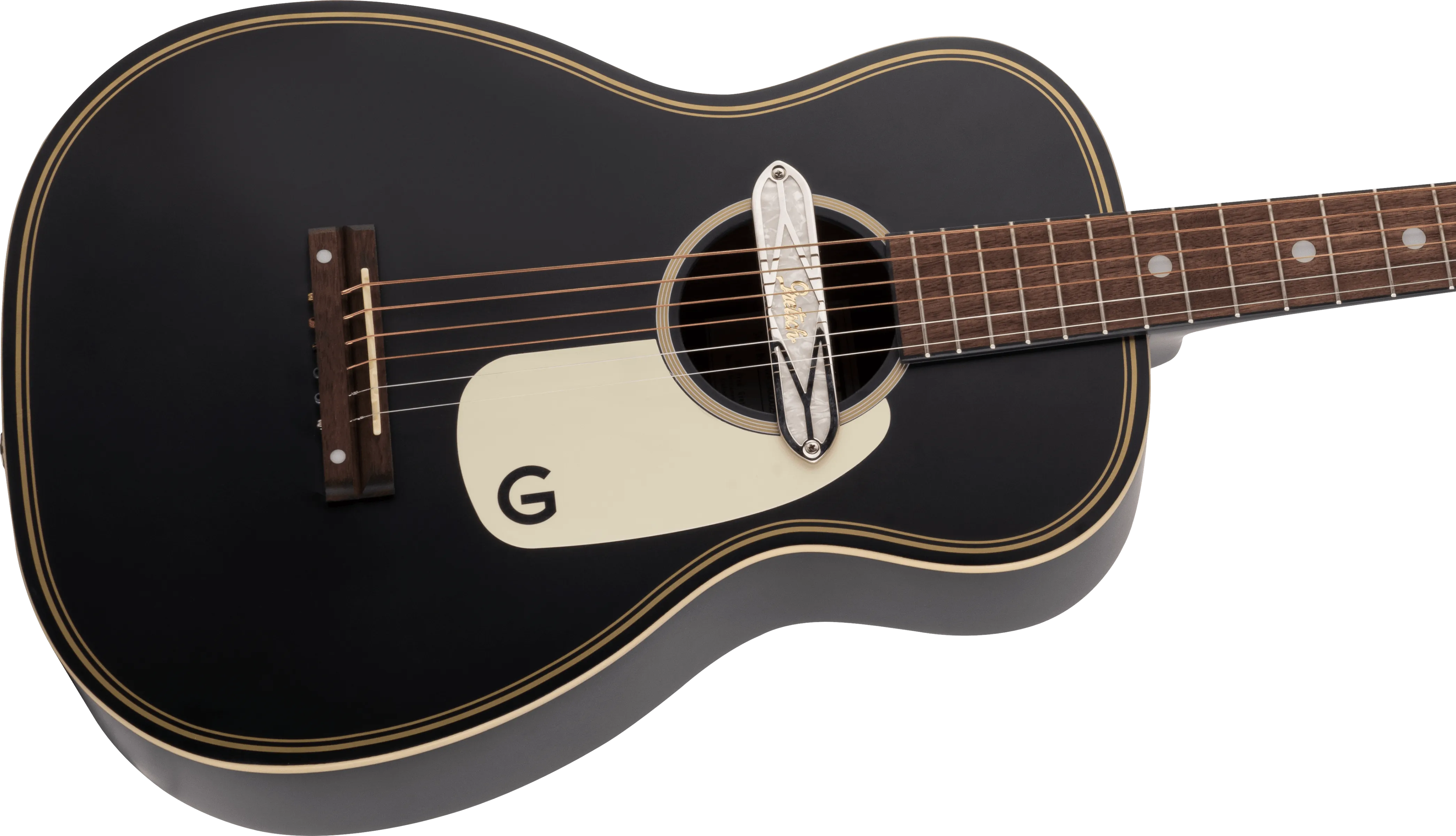Gretsch G9520E Gin Rickey Electro Acoustic with Soundhole Pickup, Walnut Fingerboard, Smokestack Black