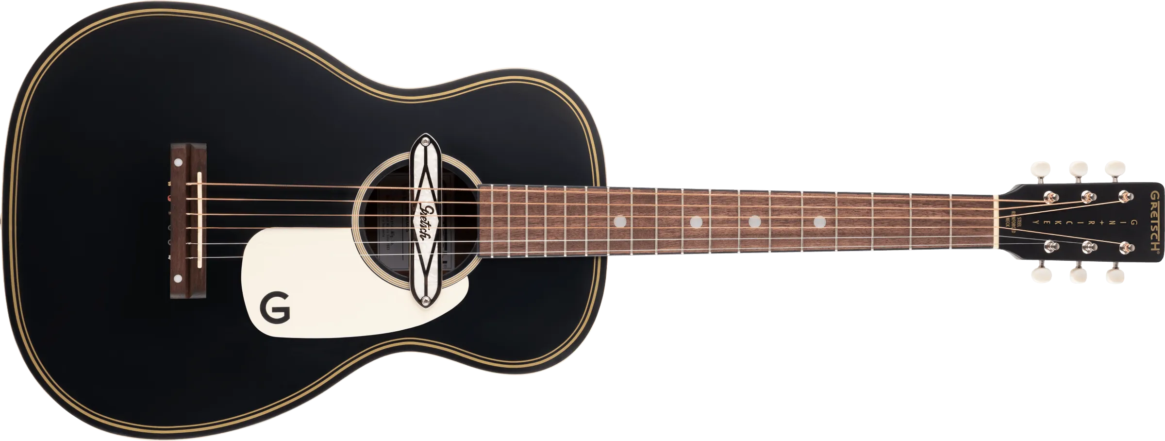 Gretsch G9520E Gin Rickey Electro Acoustic with Soundhole Pickup, Walnut Fingerboard, Smokestack Black