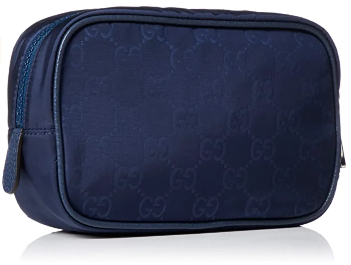 Gucci GG Guccissima Small Cosmetic Bag in Tide Blue