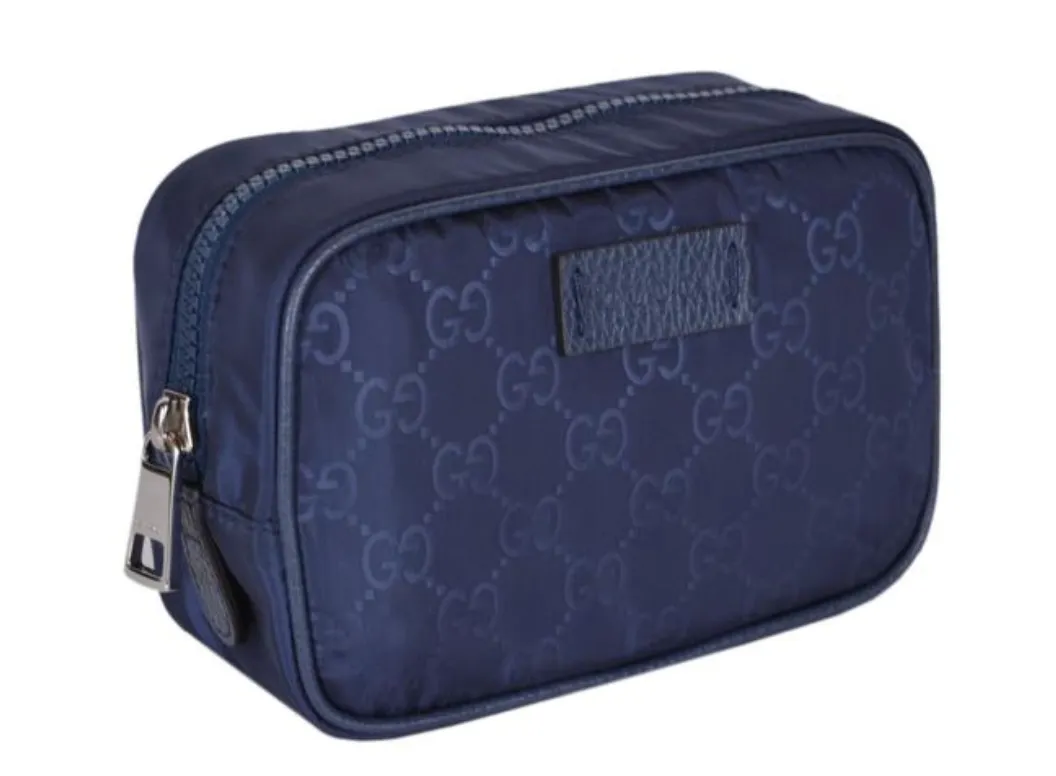 Gucci GG Guccissima Small Cosmetic Bag in Tide Blue