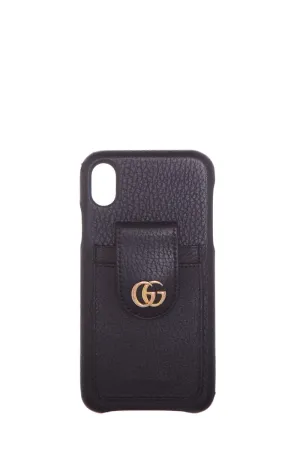 Gucci iPhone 10 Grained Leather Case