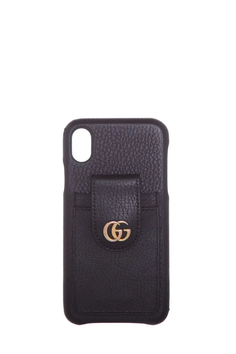 Gucci iPhone 10 Grained Leather Case