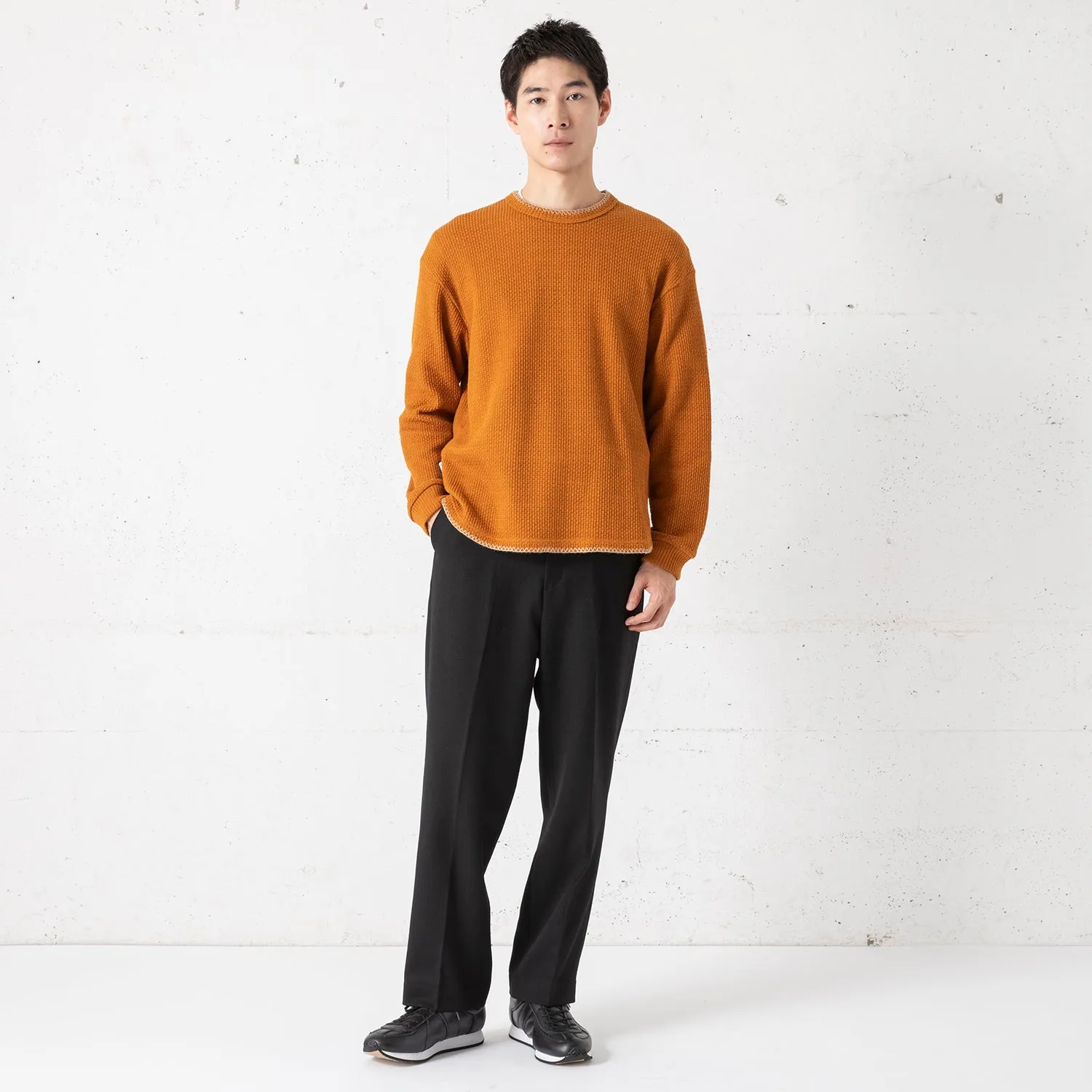 gym master | ジムマスター　ローゲージカノコ ブランケットステッチロングスリーブ Tee