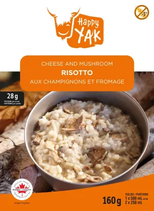 Happy Yak Risotto Aux Champignons Et Fromage ( - de 1% de gluten )
