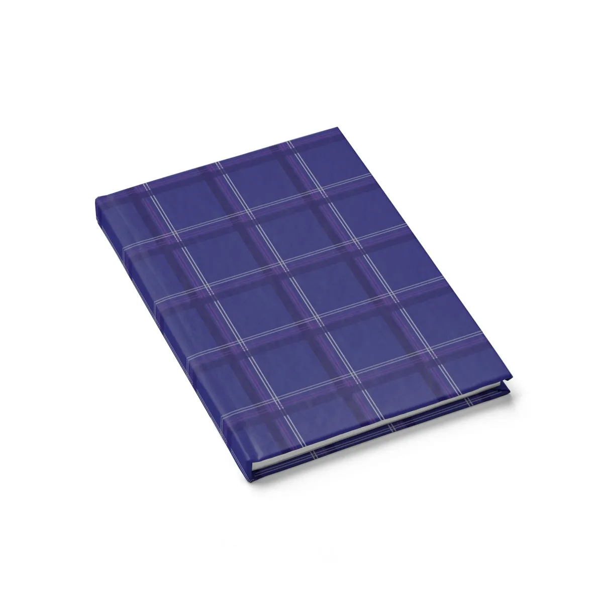hardcover journal - wednesday plaid in blue
