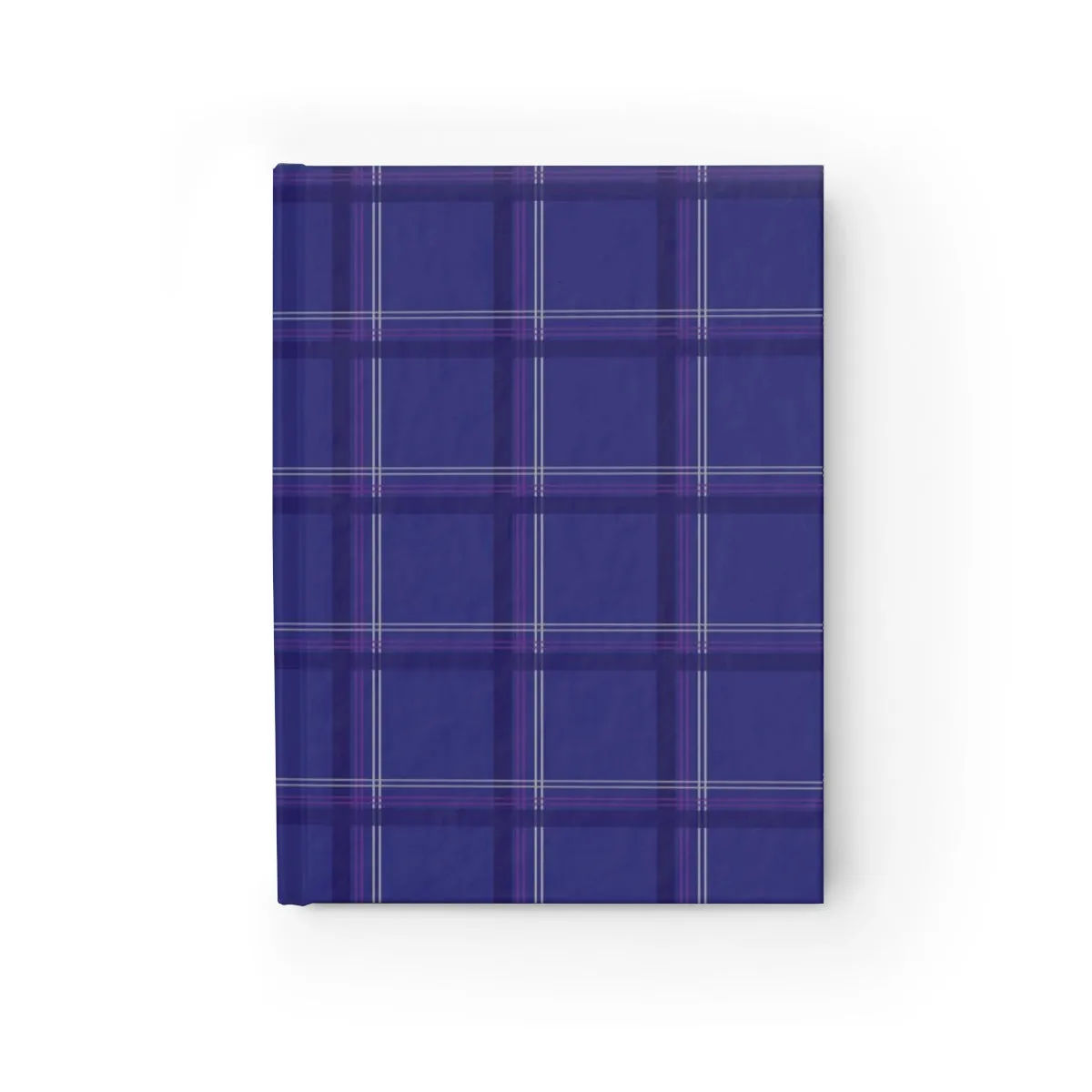 hardcover journal - wednesday plaid in blue