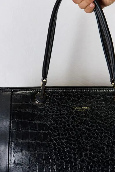 Hazel Blues® |  David Jones Texture PU Leather Handbag