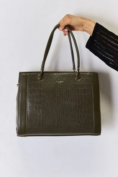 Hazel Blues® |  David Jones Texture PU Leather Handbag
