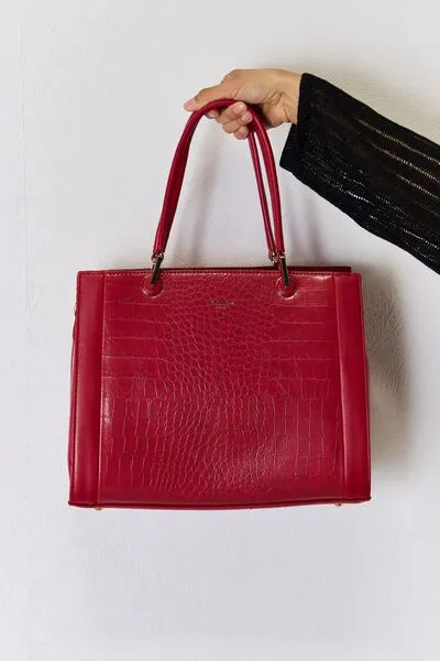 Hazel Blues® |  David Jones Texture PU Leather Handbag