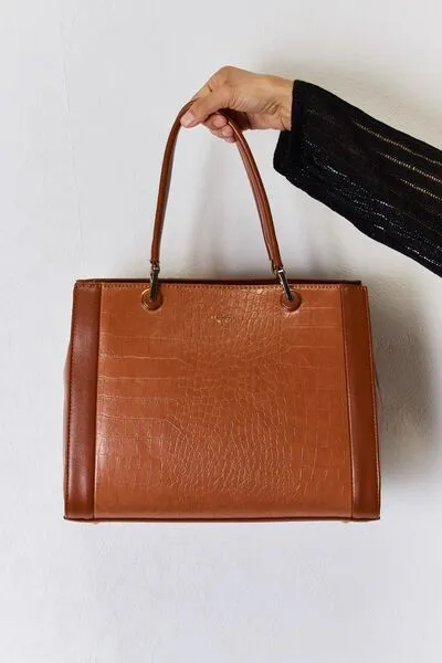 Hazel Blues® |  David Jones Texture PU Leather Handbag