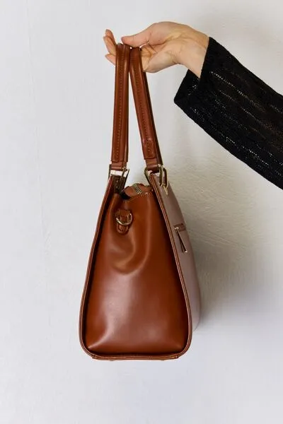 Hazel Blues® |  David Jones Texture PU Leather Handbag