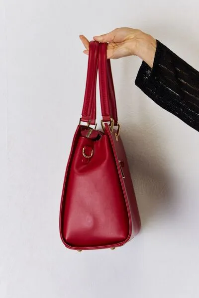 Hazel Blues® |  David Jones Texture PU Leather Handbag