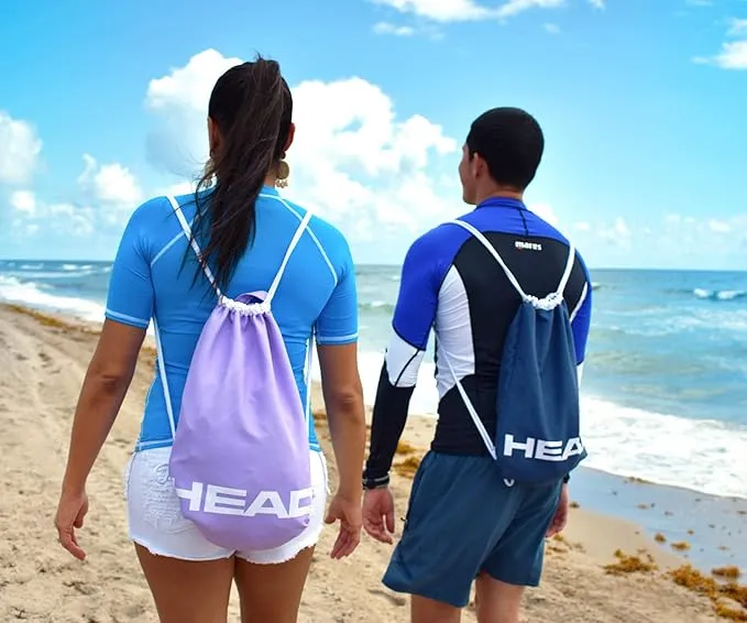HEAD Adventure Lightweight Storage Travel Backpack Beach Towel for Snorkeling and Swim, Junior - Lite Blue