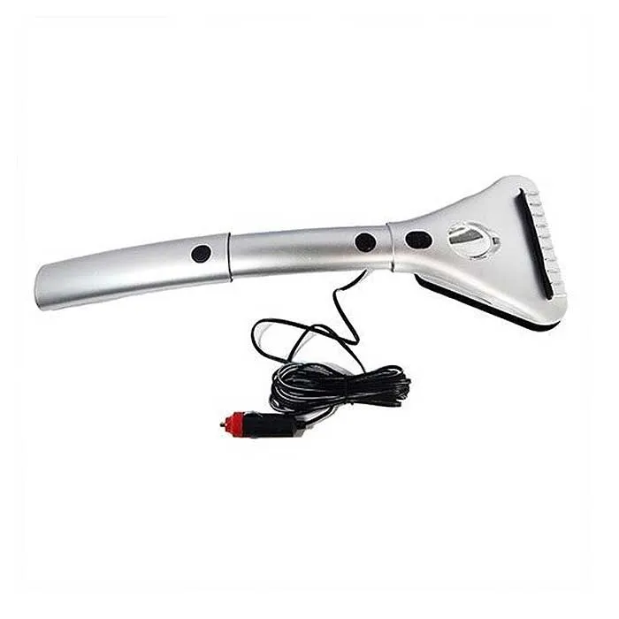 Heated Ice Scraper with Built-In Wide-Beam LED Light
