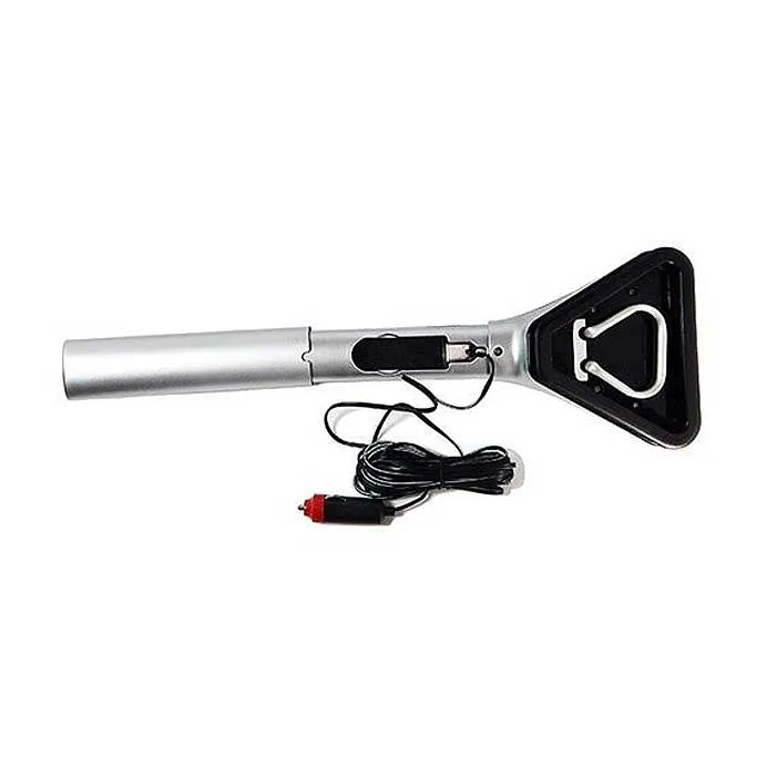 Heated Ice Scraper with Built-In Wide-Beam LED Light