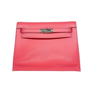 Hermes Kelly Danse Rose Azalee Evercolor Palladium Hardware