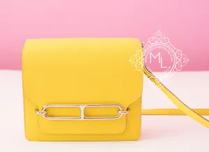 Hermes Roulis Mini 18 Lime Evercolor Handbag