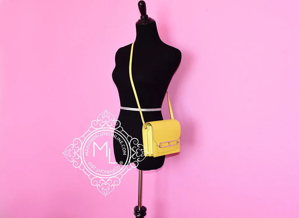 Hermes Roulis Mini 18 Lime Evercolor Handbag