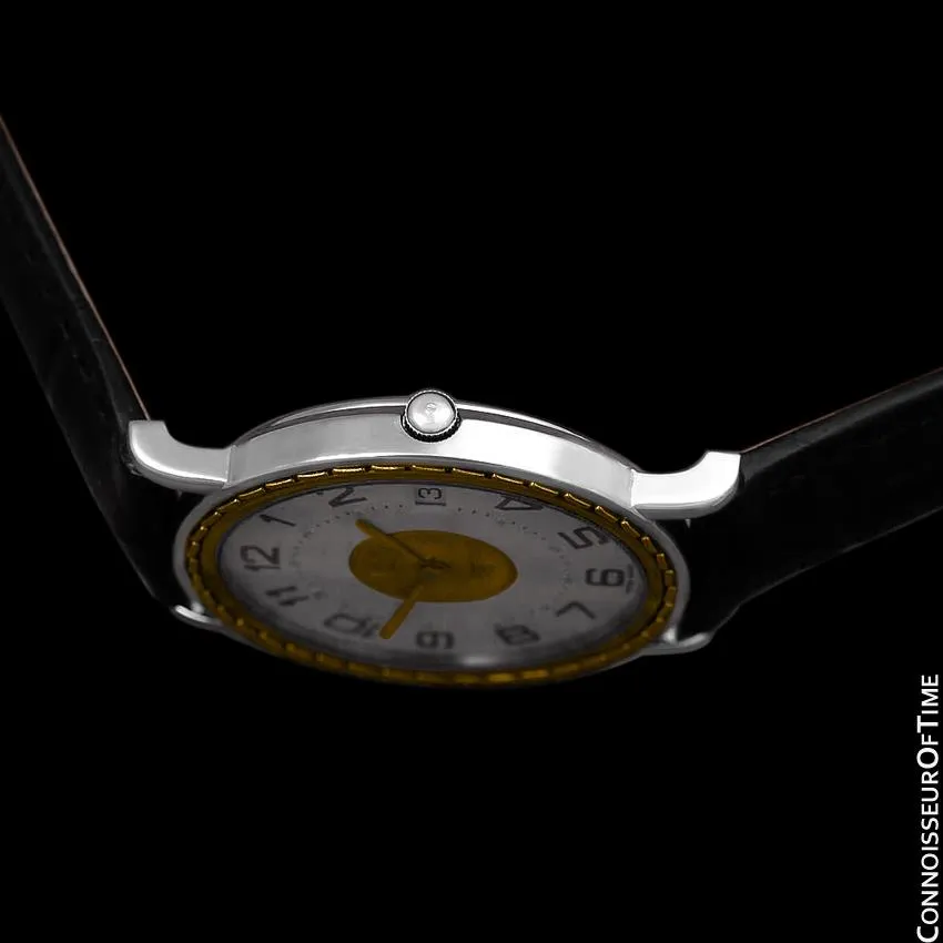 Hermes Sellier Mens Midsize Unisex Watch - Stainless Steel & 18K Gold